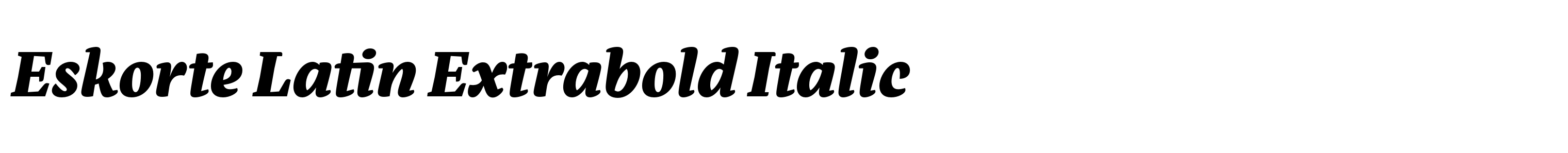 Eskorte Latin Extrabold Italic